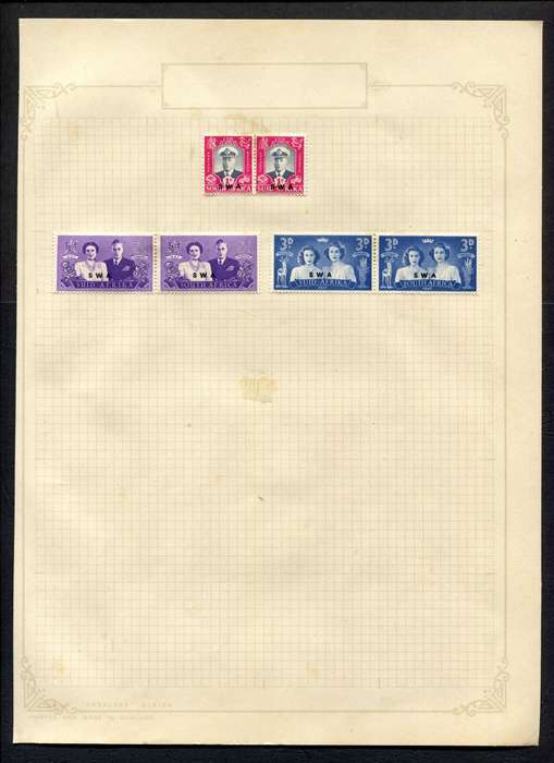 SWA - 6 Stamps Mounted On Old Album Page
