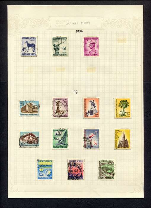 SWA - 14 Stamps Mounted On Old Album Page