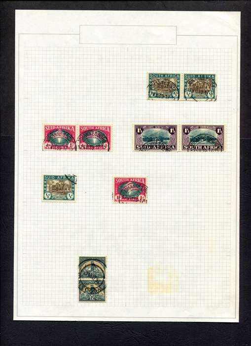 Union of SA - 10 Stamps Mounted On Old Album Page