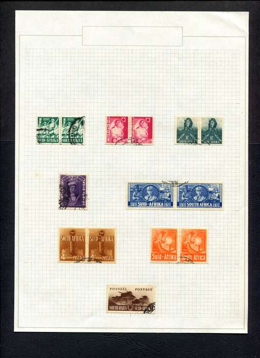 Union of SA - 14 Stamps Mounted On Old Album Page
