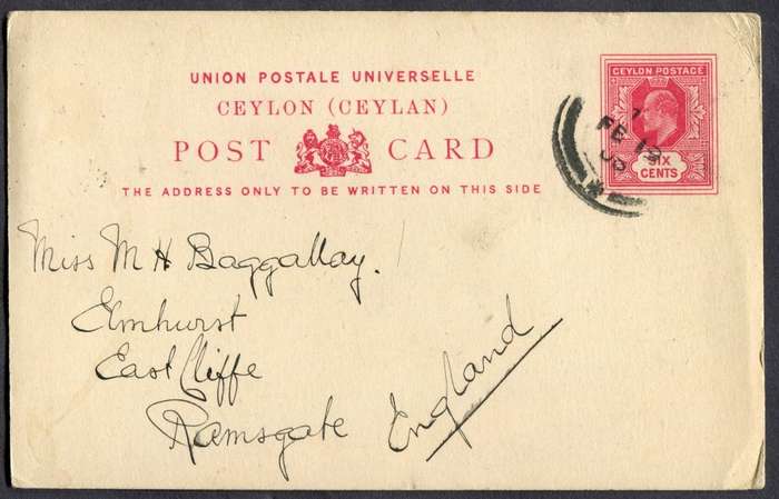 Ceylon - Post Card