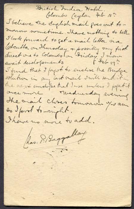 Ceylon - Post Card