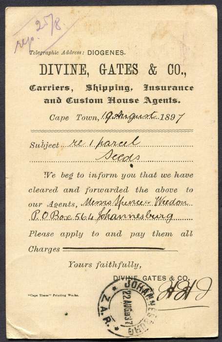 Cape of Good Hope - Post Card