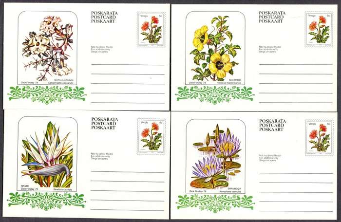 Venda - Postal Stationary - 5 Cent Set of 10 Post Cards