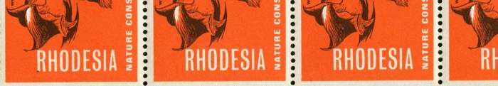 Rhodesia - Strip of 6 - Petal Flaw 3de and 6th Stamp From the Left - 1967 - MNH