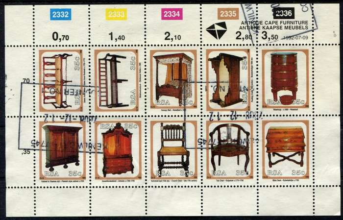 RSA - Full Sheet of 10 - 1992 - Used