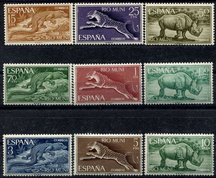 Spanish Colonies - Rio Muni - Animals - 1964 - MNH