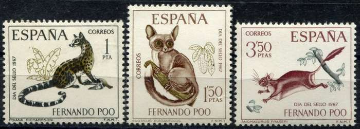 Spanish Colonies - Fernando Poo - Animals - 1967 - MNH