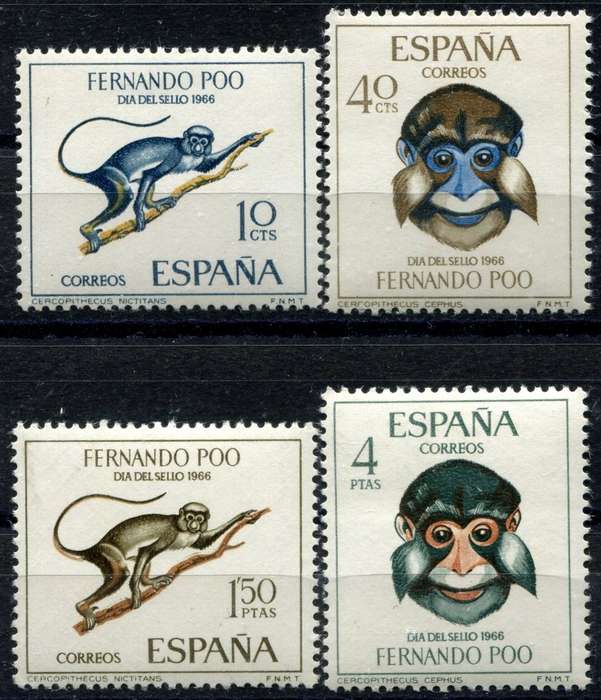 Spanish Colonies - Fernando Poo - Animals - 1966 - MNH