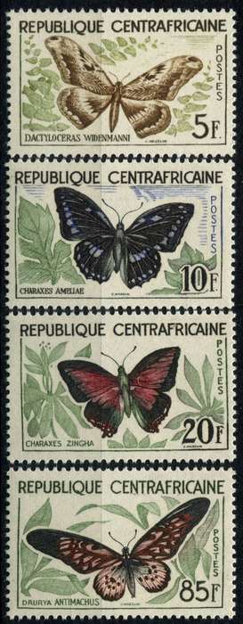 Central Africa - Butterflies/Moths - 1960 - MNH