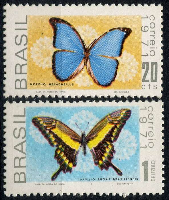 Brazil - Butterflies - 1971 - MNH