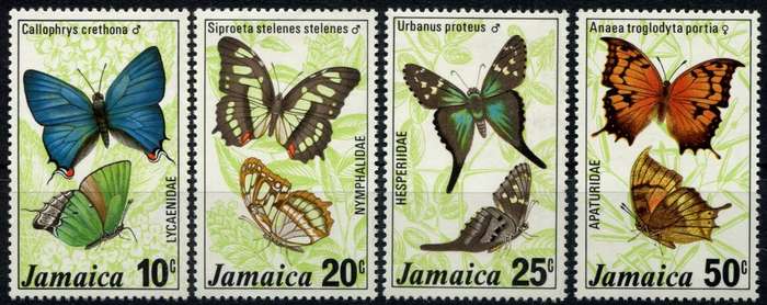 Jamaica - Butterflies - 1978 - MNH