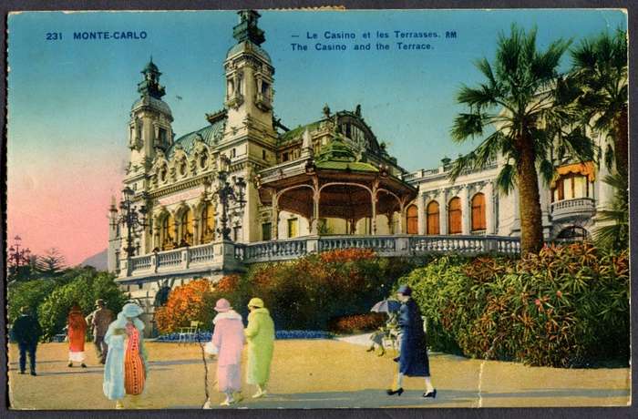Taxed Post Card From France to South Africa
