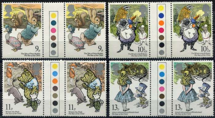 Great Britain - Set of 4 Traffic Light Gutter Pairs - 1979 - MNH