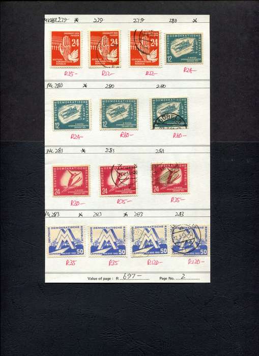 Germany - 14 Stamps Mounted On Old Approval Page