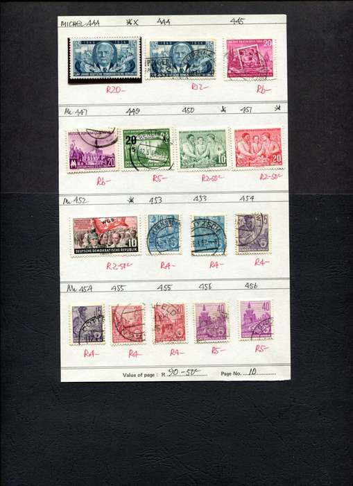 Germany - 16 Stamps Mounted On Old Approval Page