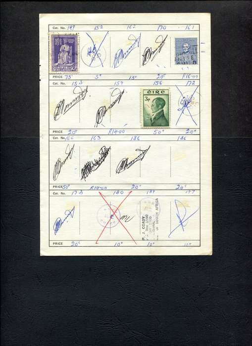 Ireland - 3 Stamps Mounted (Hinged) On Old Approval Page