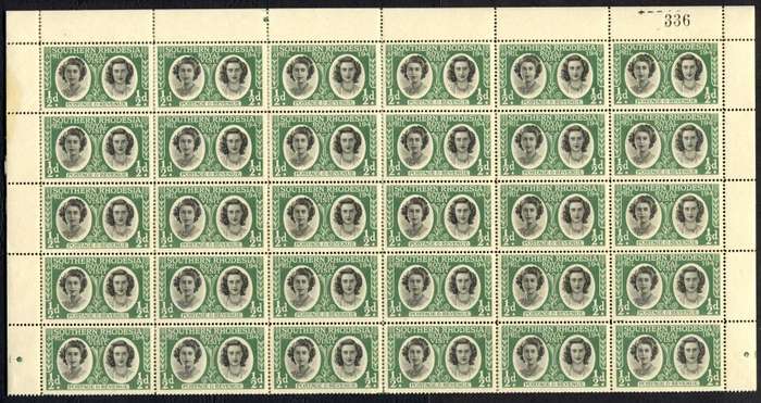 Southern Rhodesia - Set of 2 Sheets of 60 - MNH - Some Separation and Paper Remains