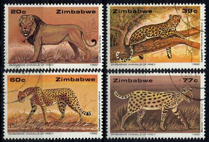 Zimbabwe - Big Cats - 1992 - CTO
