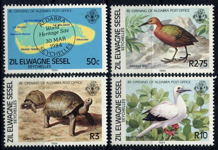 Seychelles - Birds/Tortoise/Map - 1984 - MNH