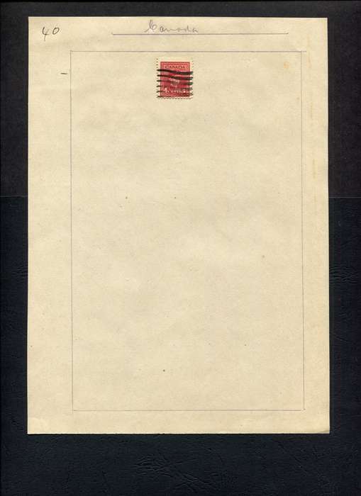 Canada - 1 Stamp Mounted (Hinged) on Old Album Page