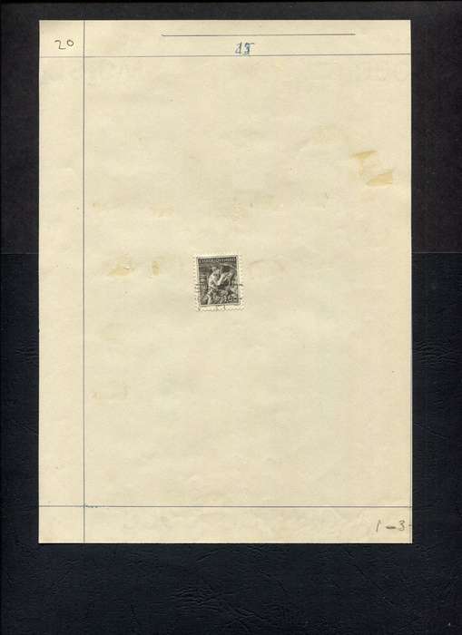 Czechoslovakia - 1 Stamp Mounted (Hinged) on Old Album Page