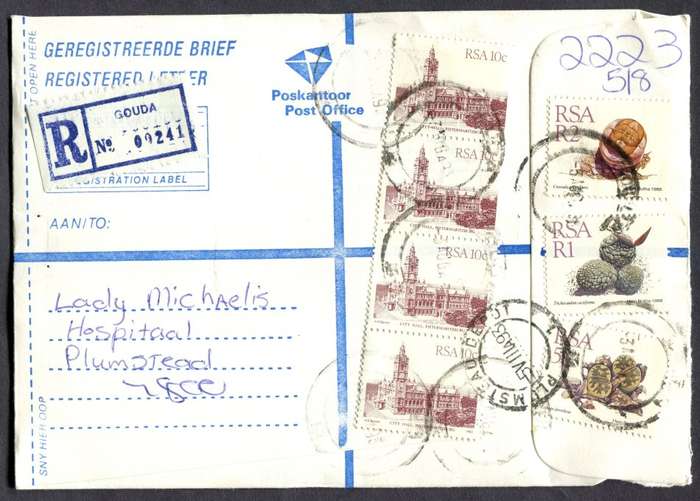 RSA - Cover Registered At Gouda Post Office