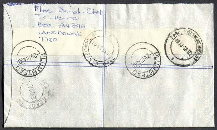 RSA - Cover Registered At Lansdowne Post Office