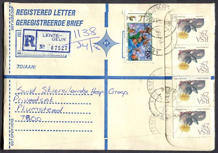 RSA - Cover Registered At Lentegeur Post Office