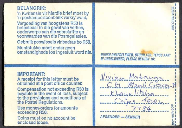 RSA - Cover Registered At Steyning Post Office