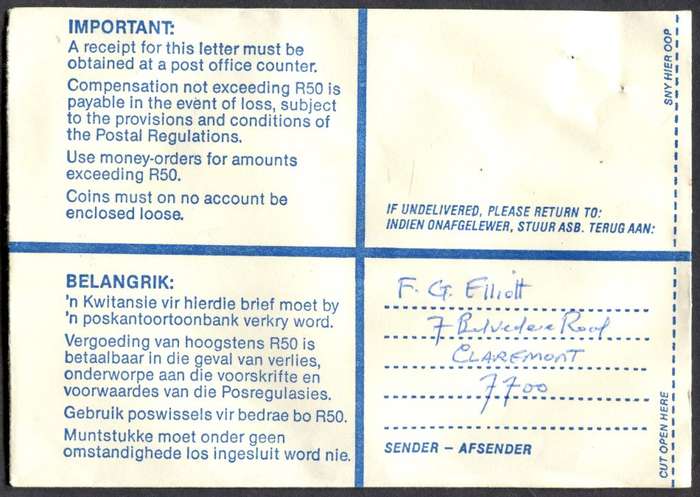 RSA - Cover Registered At Steyning Post Office