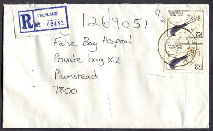 RSA - Cover Registered At Valyland Post Office