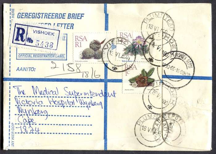 RSA - Cover Registered At Vishoek Post Office