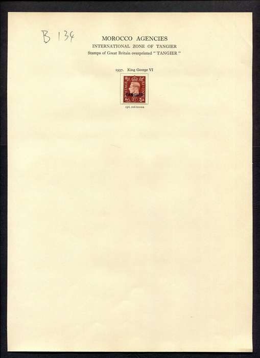 Morocco Agencies - 1 Stamp Mounted (Hinged) on Old Album Page