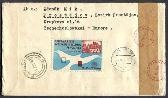 Czechoslovakia - Registered Cover Opened By Customs