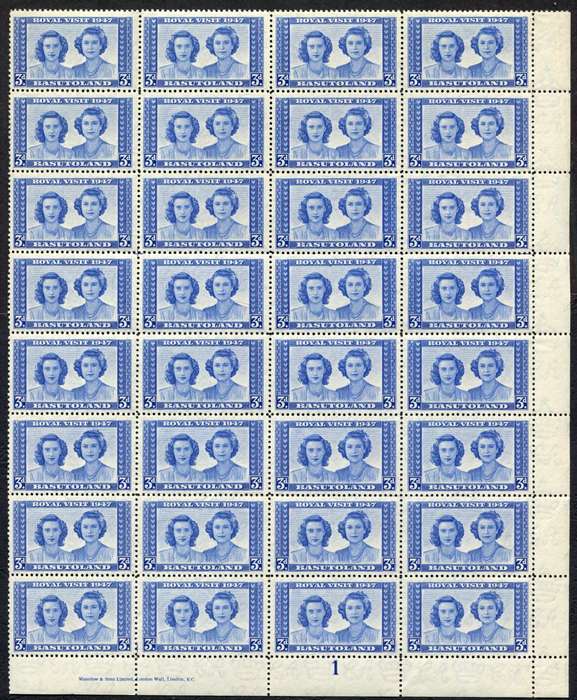 Basutoland - Part Sheet of 32 - 1947 - MNH