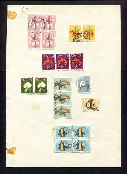 RSA - 20 Stamps Mounted on Old Album Page