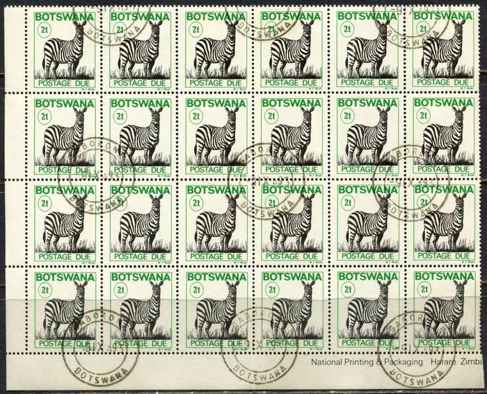 Botswana - Block of 24 - 1977 - Used(CTO)