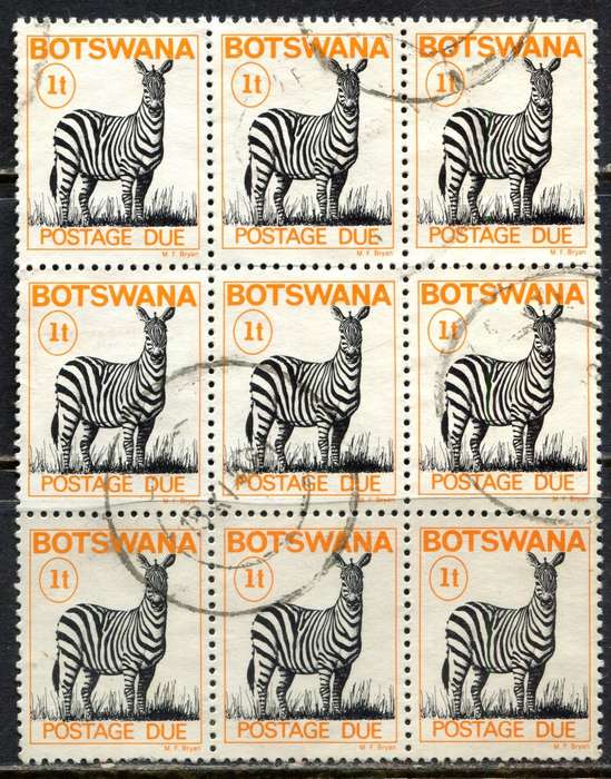 Botswana - Block of 9 - 1977 - Used