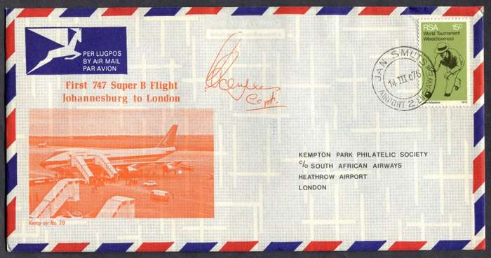RSA - Flight Cover - Signature Pre-printed As Part of Cover Design
