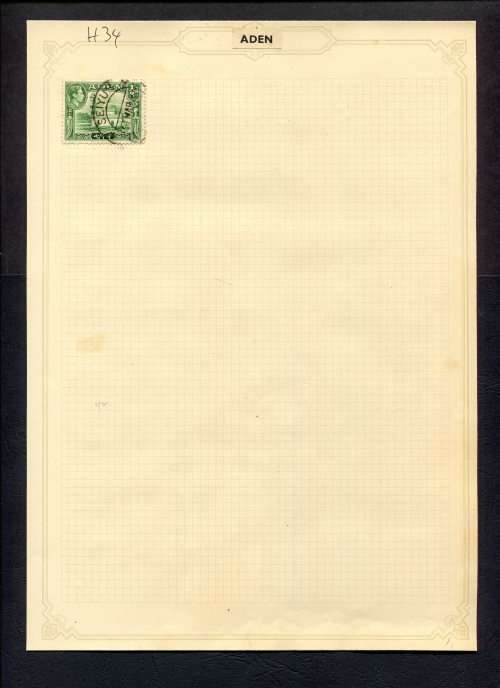 Aden - 1 Stamp Mounted (Hinged) On Old Album Page