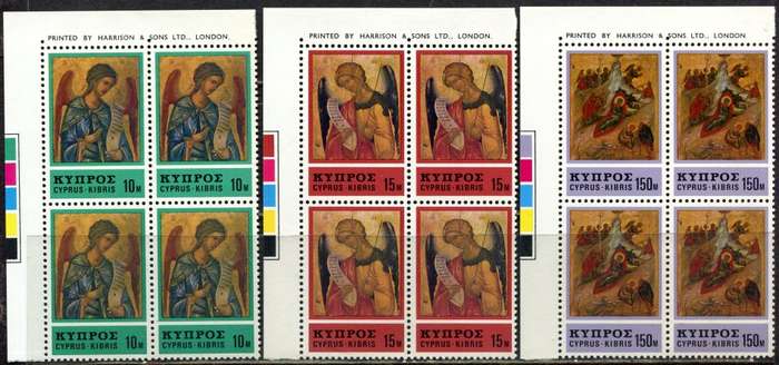 Cyprus - Set of 3 Blocks of 4 - 1976 - MNH