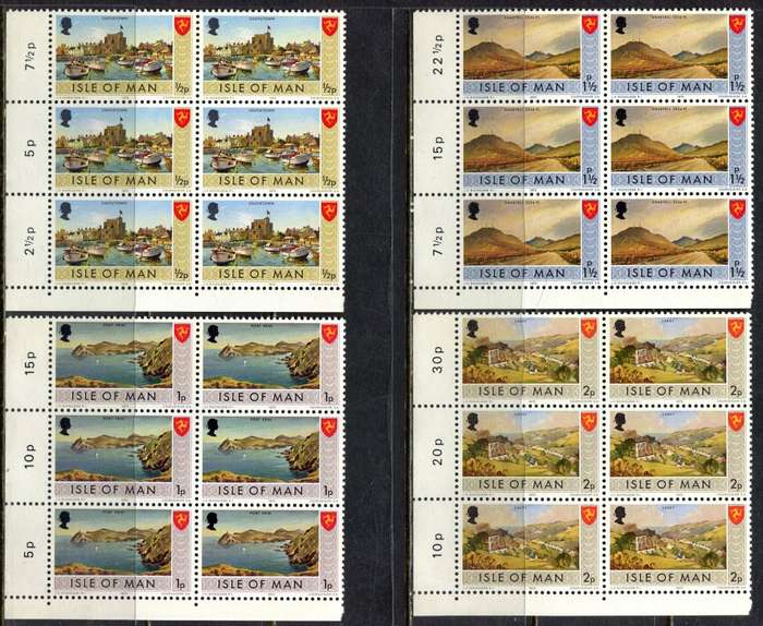 Isle of Man - 8 Blocks of 6 - 1973 - MNH