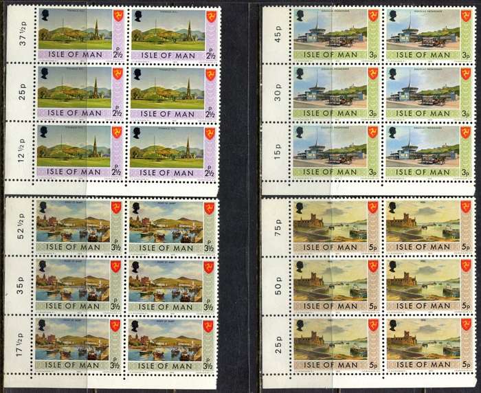 Isle of Man - 8 Blocks of 6 - 1973 - MNH