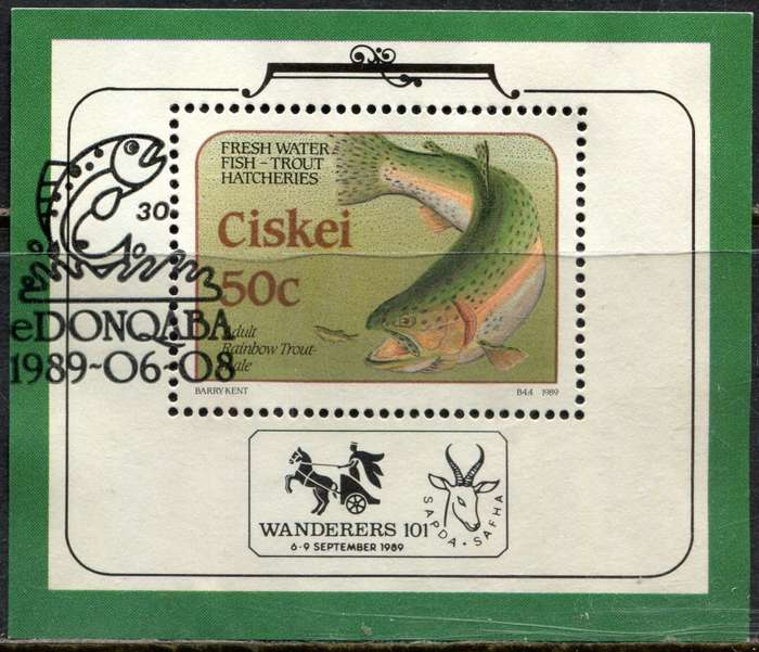 Ciskei - Fish - Miniature Sheet - 1989 - Used(CTO) EX FDC