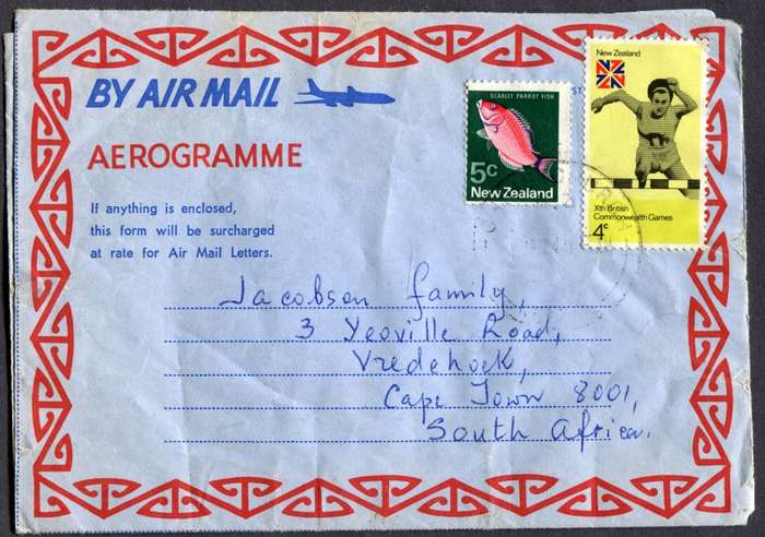 New Zealand - Sport - Aerogram