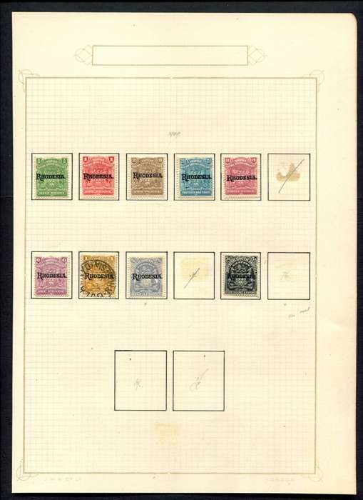 BSAC - 9 Stamps Mounted (Hinged) On Old Album Page