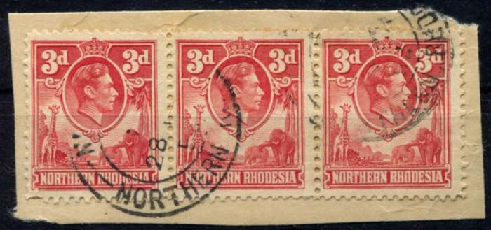 Northern Rhodesia - Used on Piece