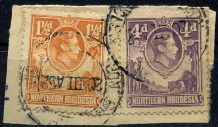 Northern Rhodesia - Used on Piece