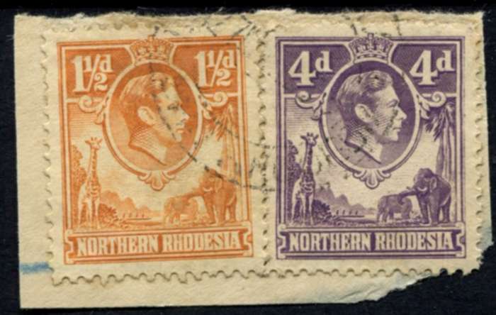 Northern Rhodesia - Used on Piece